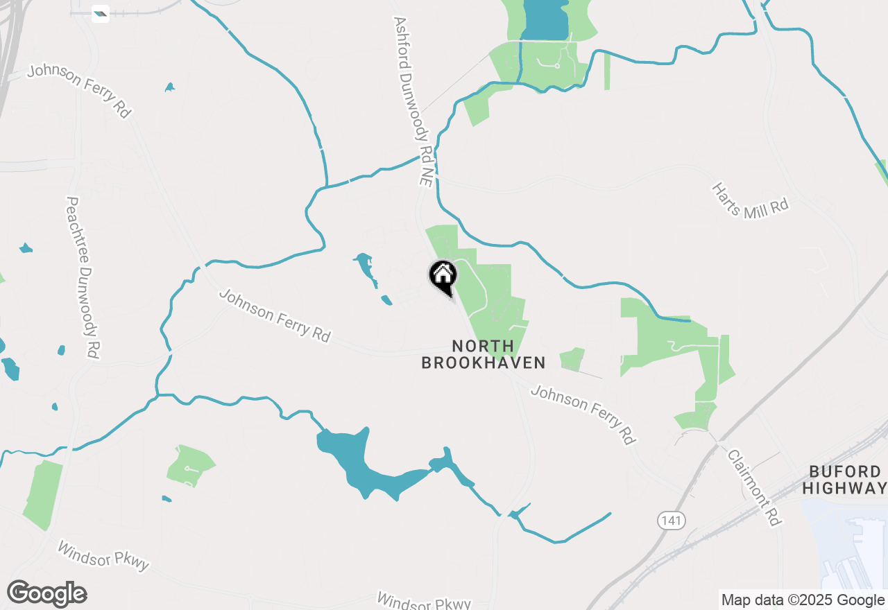 Map of 3592 Parkhaven Place, Brookhaven, GA 30319