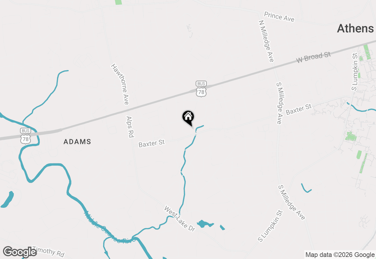 Map of 1745 W Hancock Avenue, Athens, GA 30606