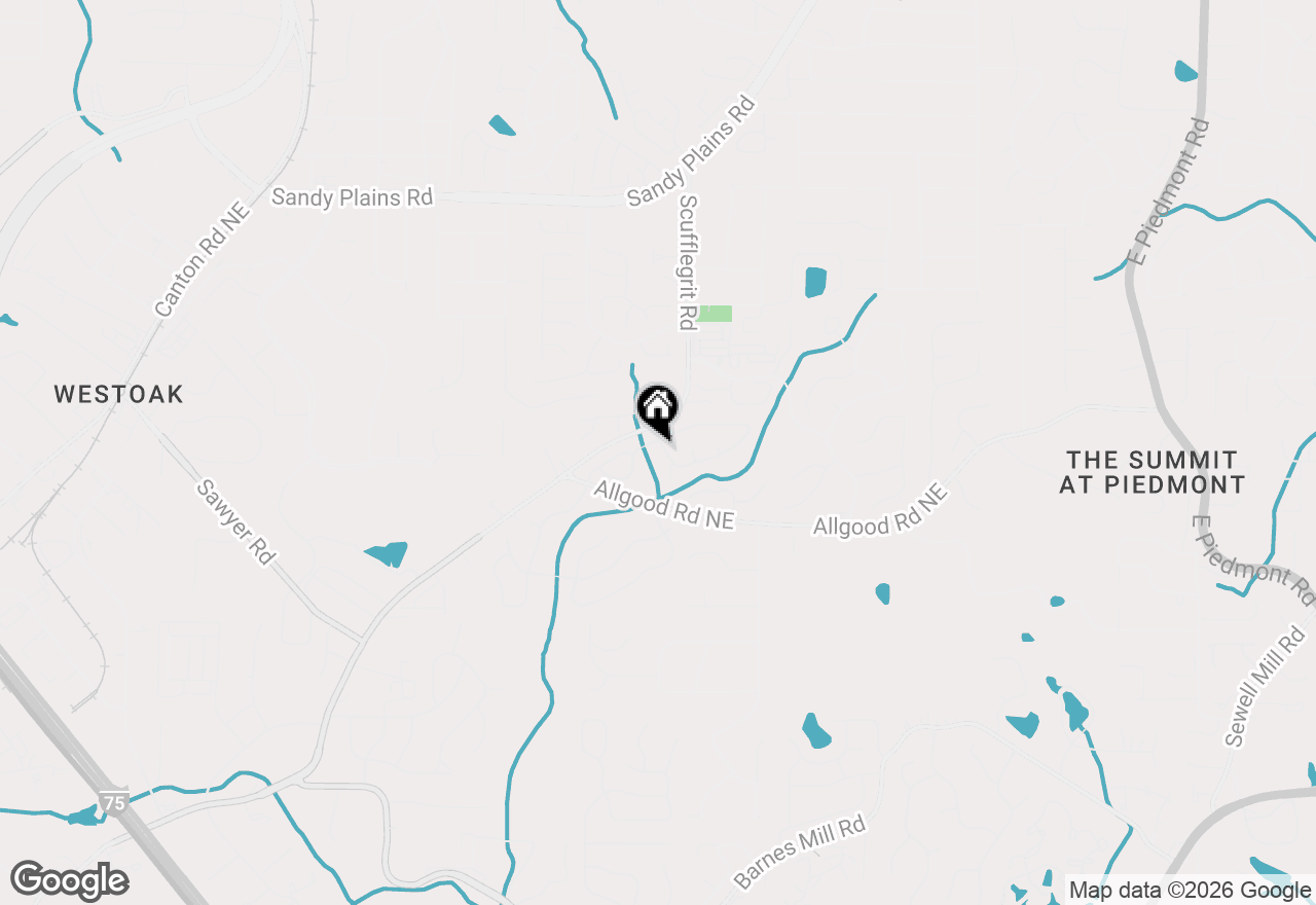 Map of 1607 Brentwood Drive, Marietta, GA 30062