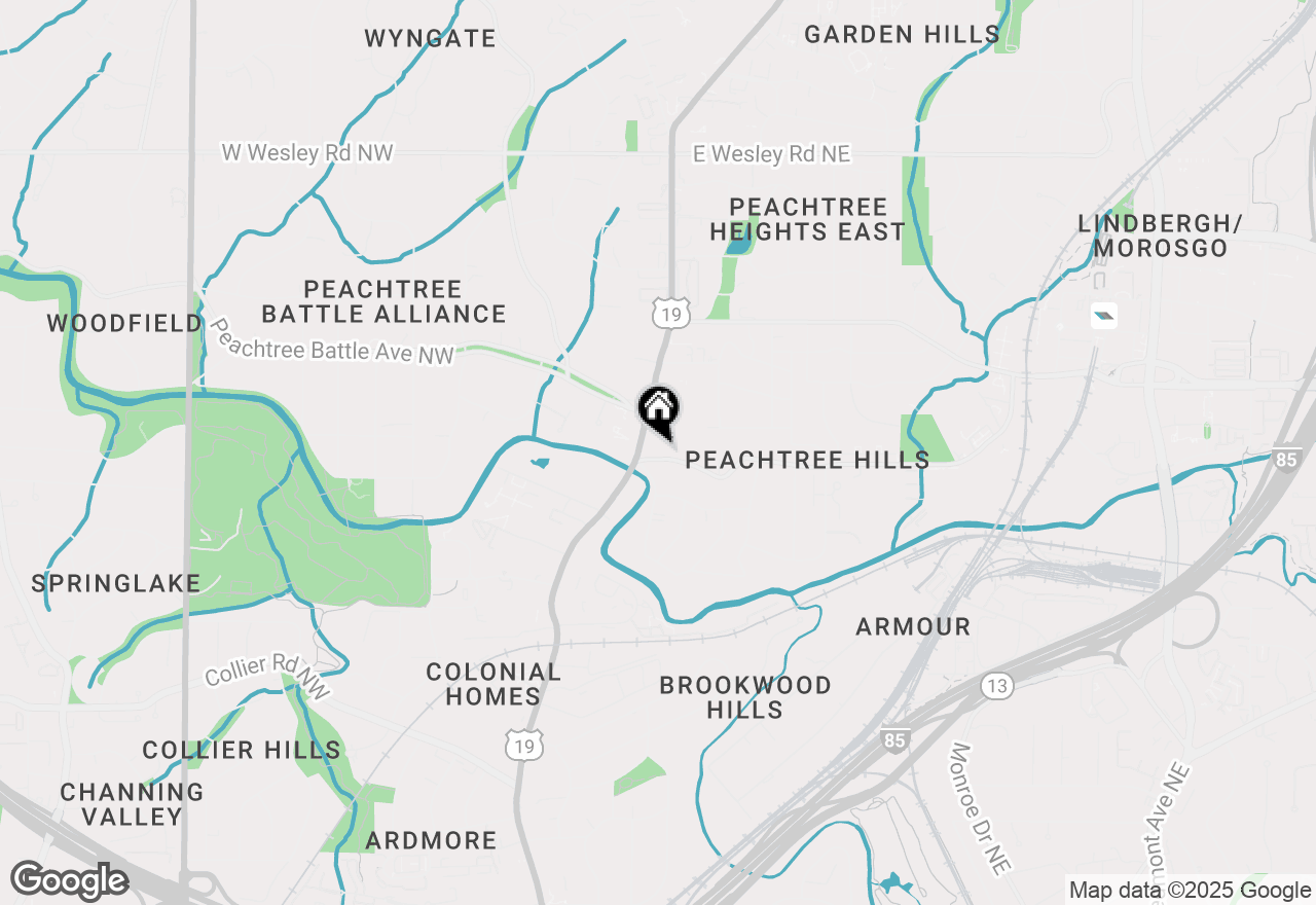 Map of 22 Peachtree Hills Avenue Ne, Atlanta, GA 30305