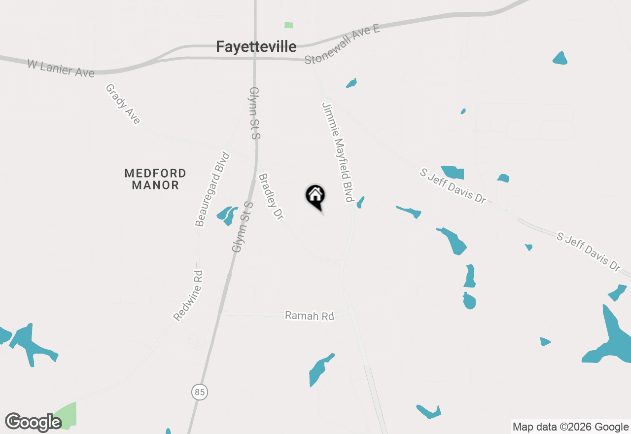 Map of 195 Woodgate Drive, Fayetteville, GA 30214
