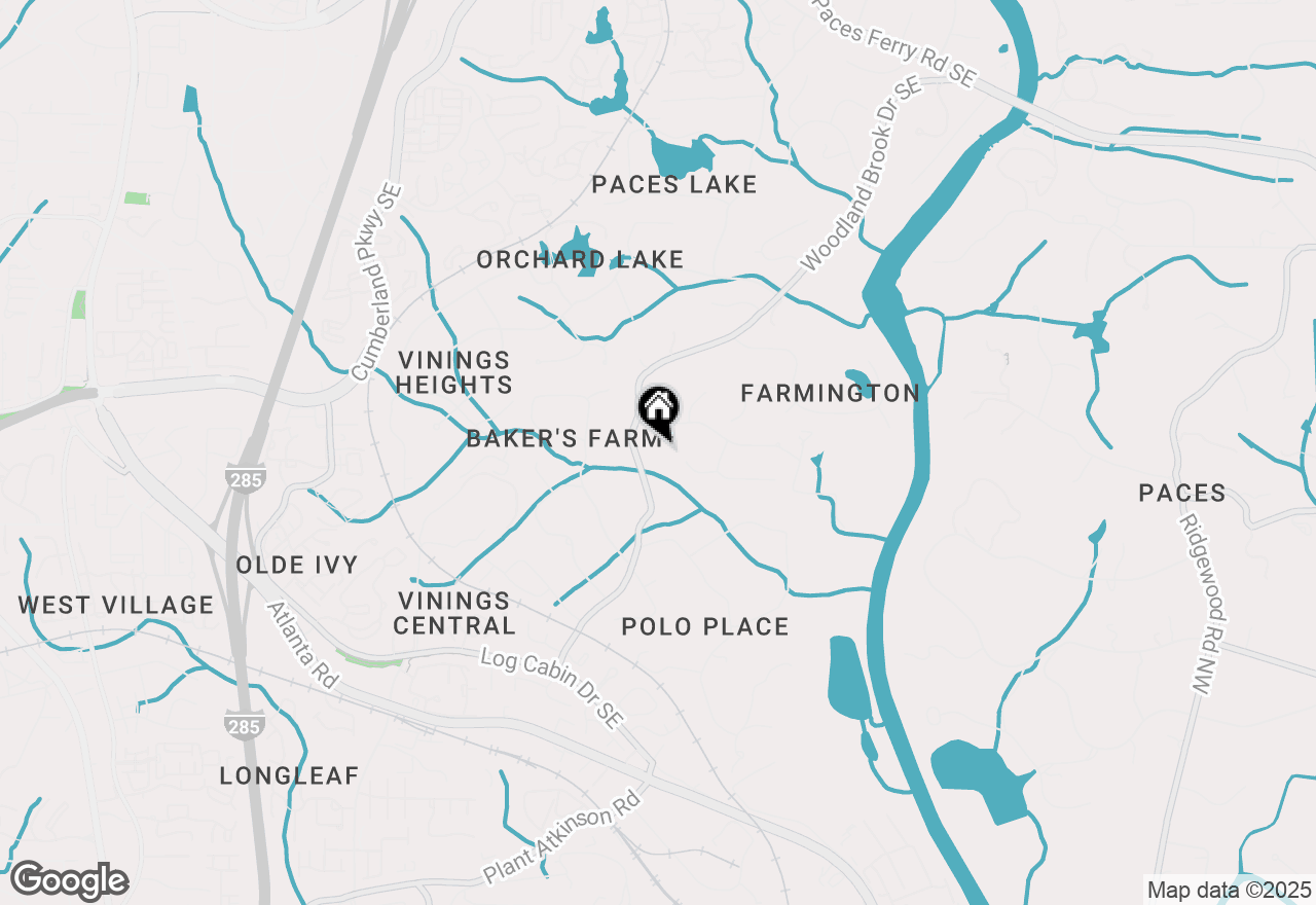 Map of 4395 Woodland Brook Drive Se, Atlanta, GA 30339