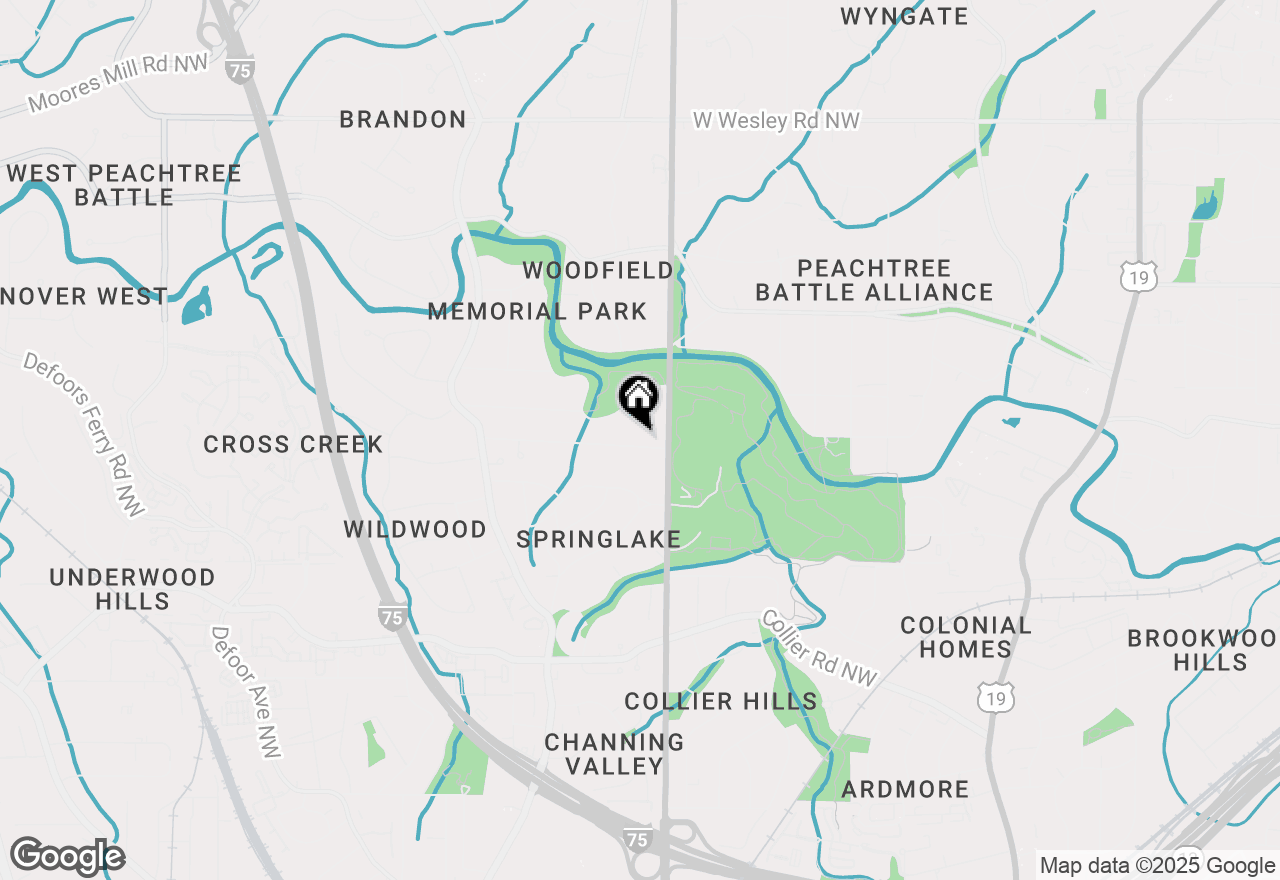 Map of 641 Longwood Drive Nw, Atlanta, GA 30305