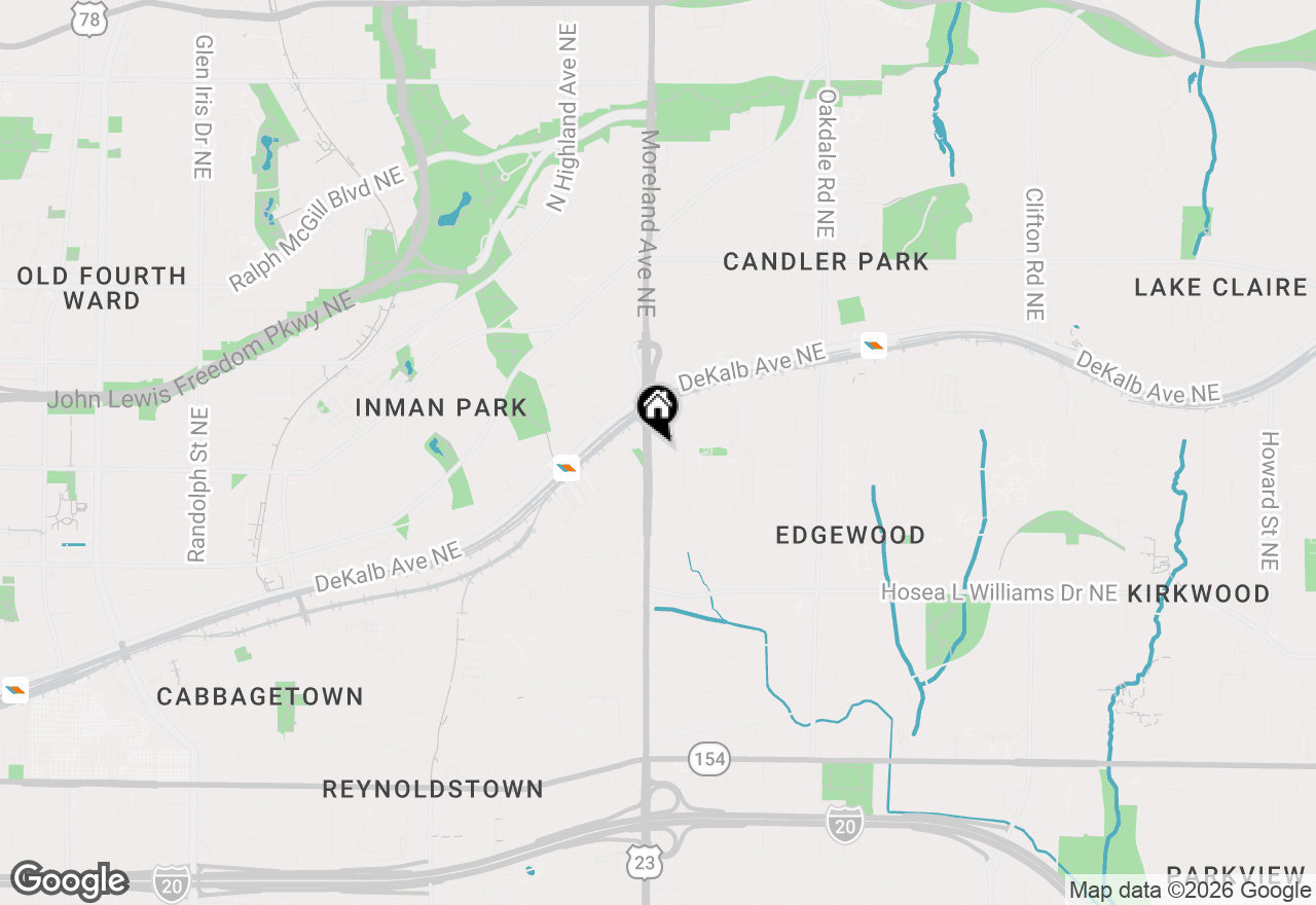 Map of 1221 Caroline Street Ne #201, Atlanta, GA 30307