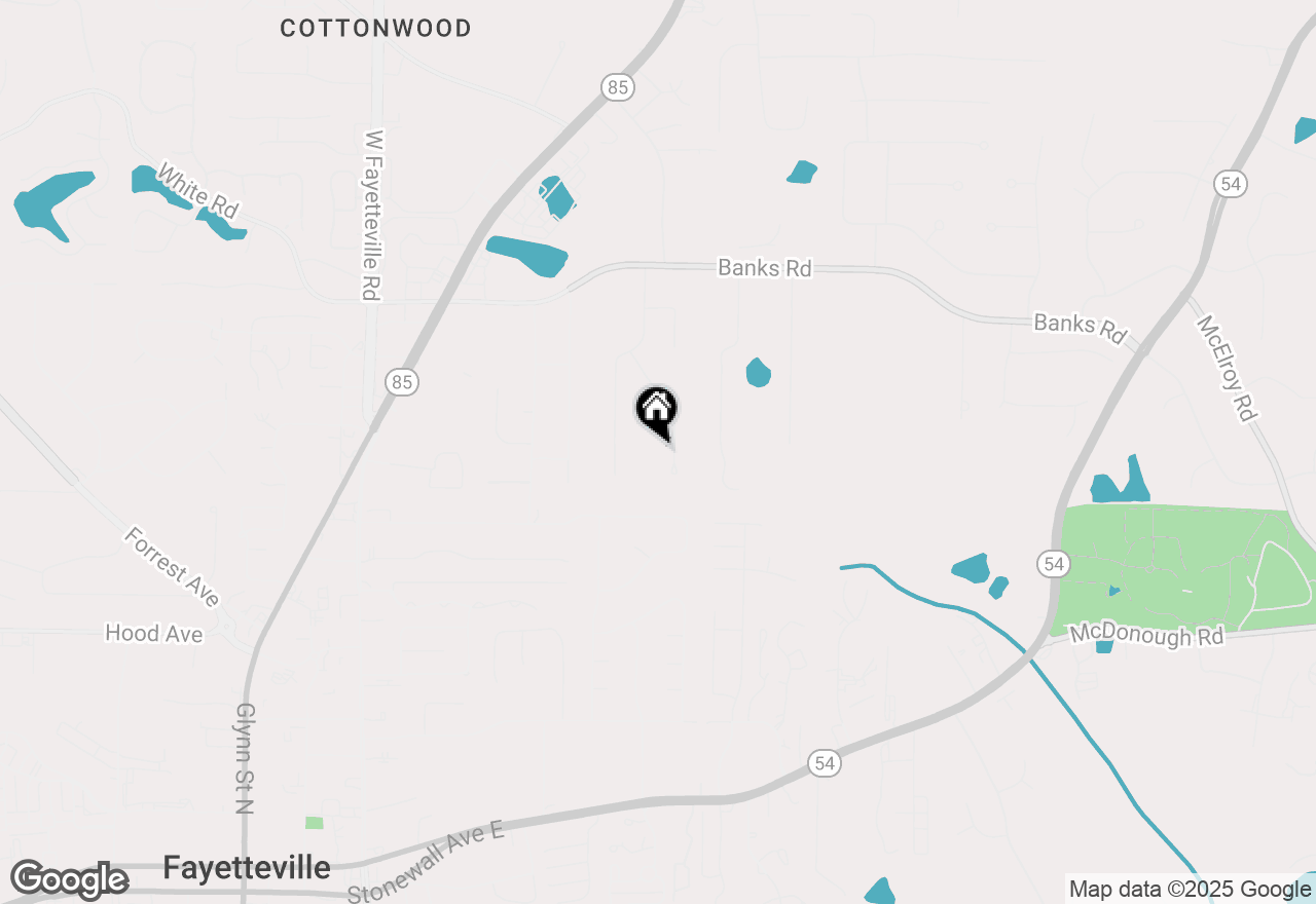 Map of 125 Woodland Road, Fayetteville, GA 30214