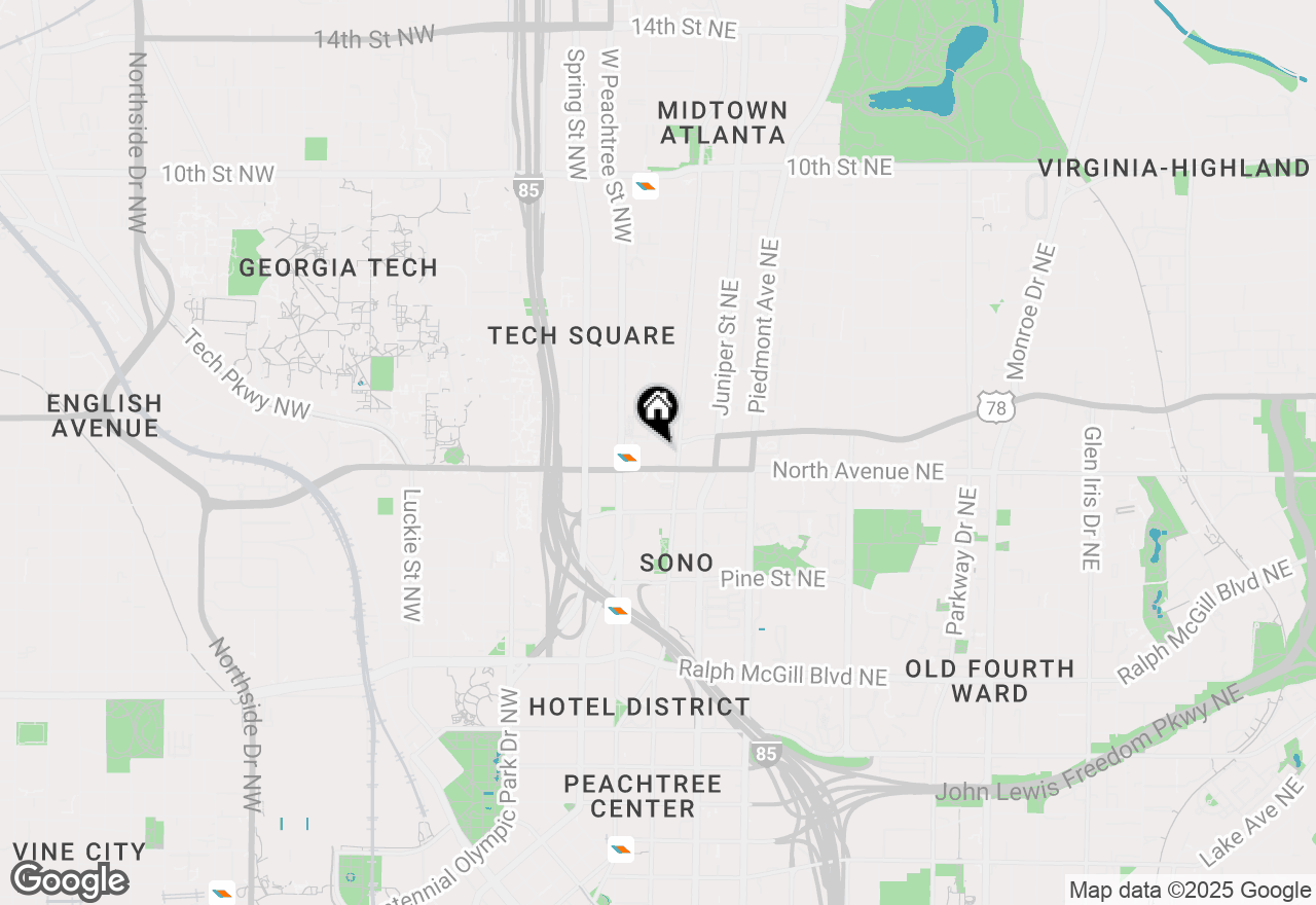 Map of 620 Peachtree Street #1115, Atlanta, GA 30308