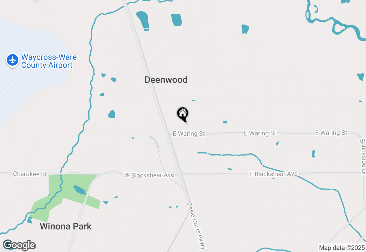 Map of 123 E Ware Street, Waycross, GA 31501