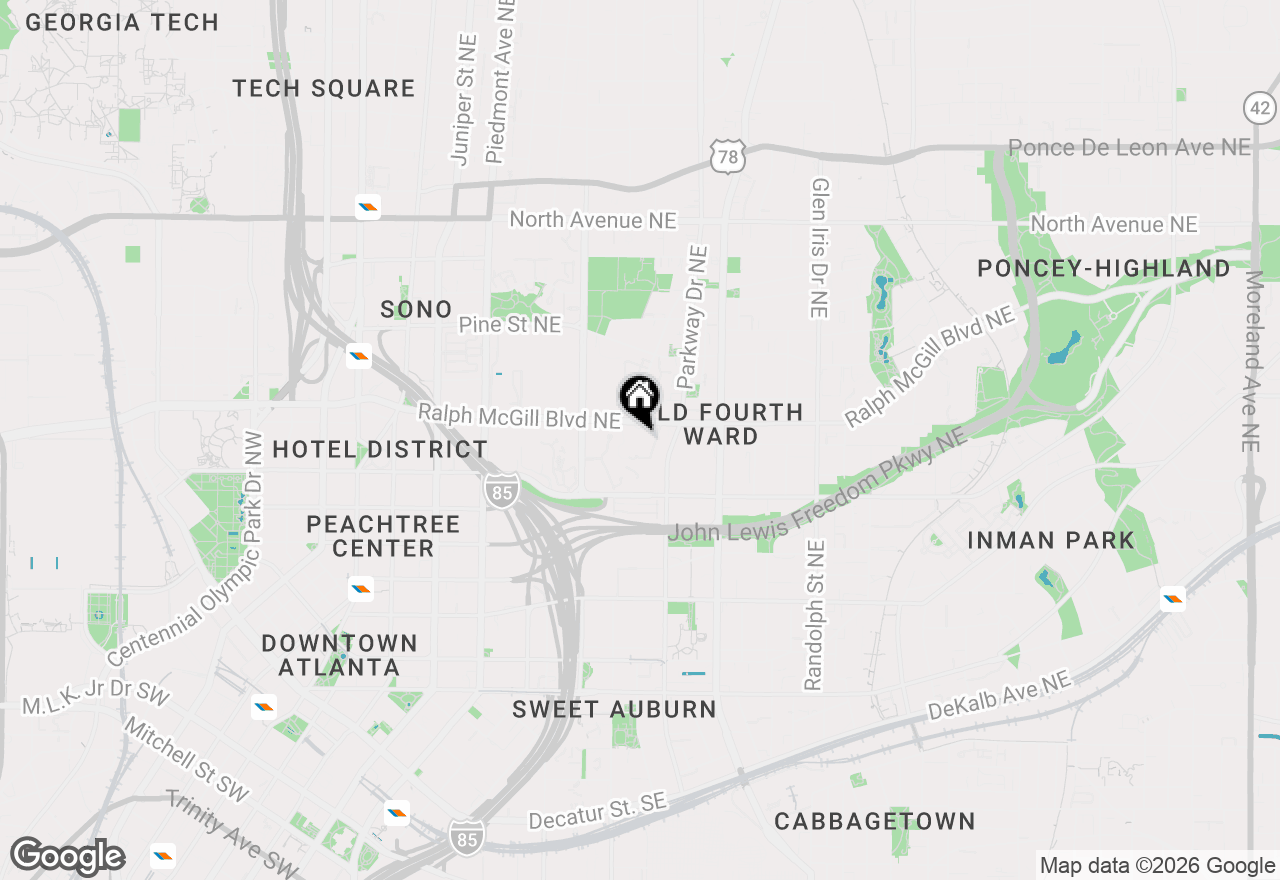 Map of 381 Ralph Mcgill Boulevard Ne #C, Atlanta, GA 30312