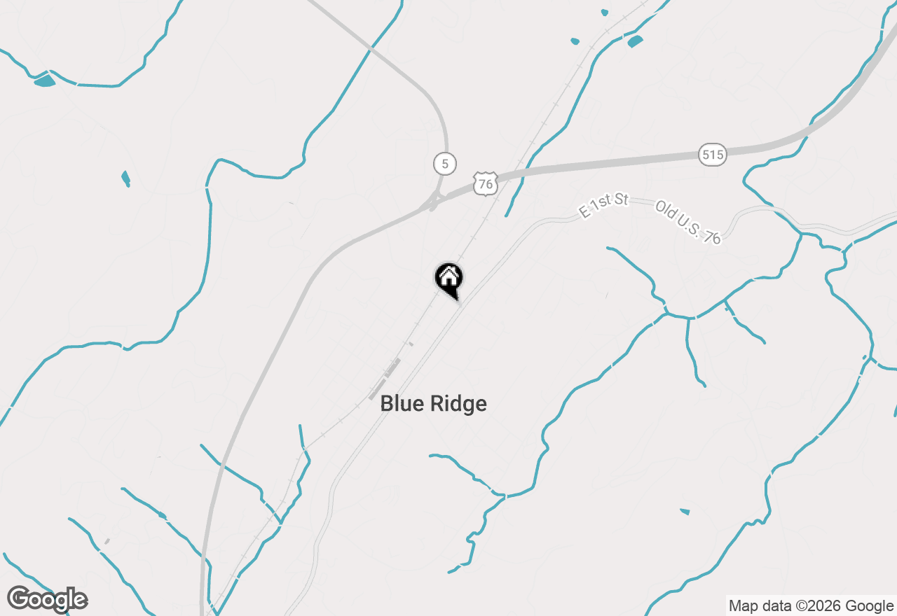 Map of 158 Mountain Street, Blue Ridge, GA 30513