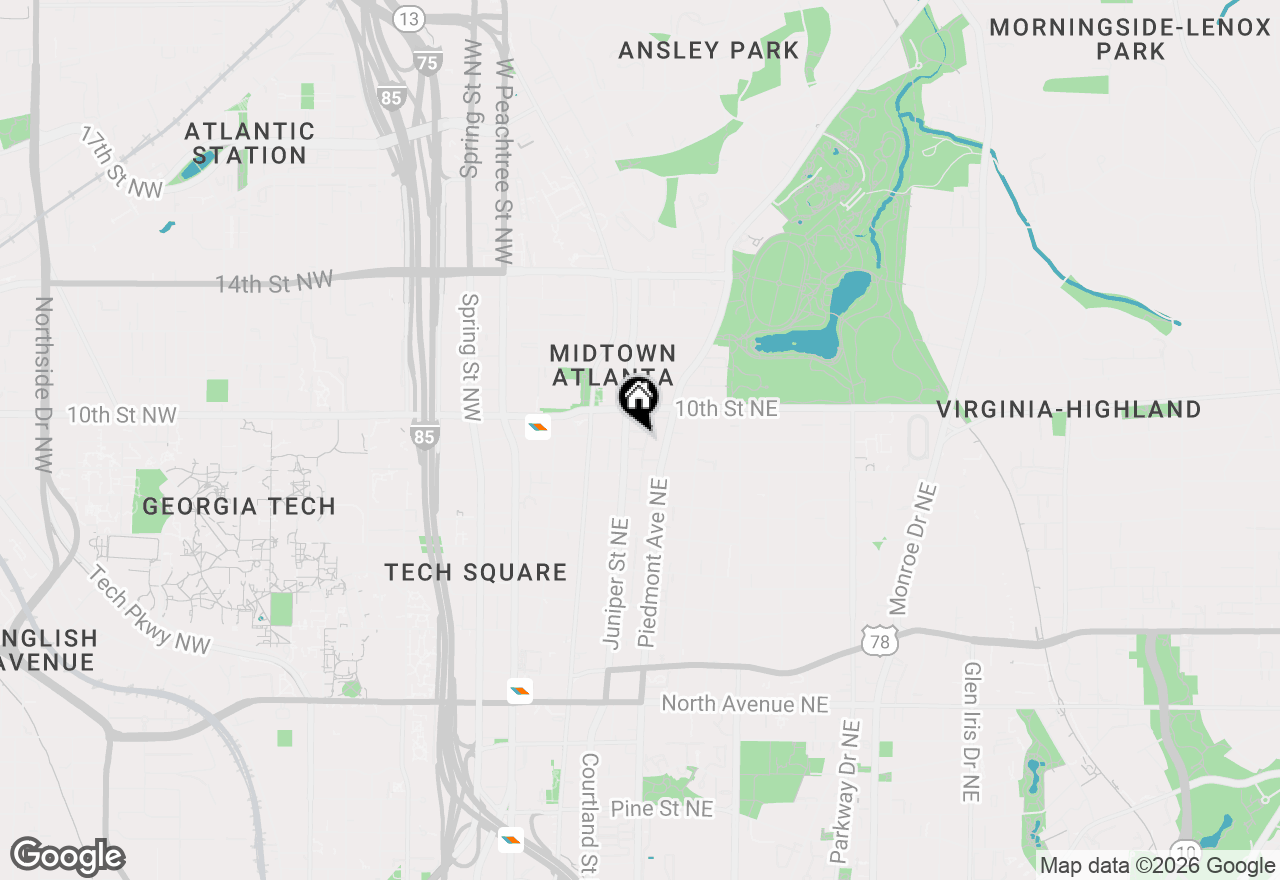 Map of 955 Juniper Street Ne #3319, Atlanta, GA 30309