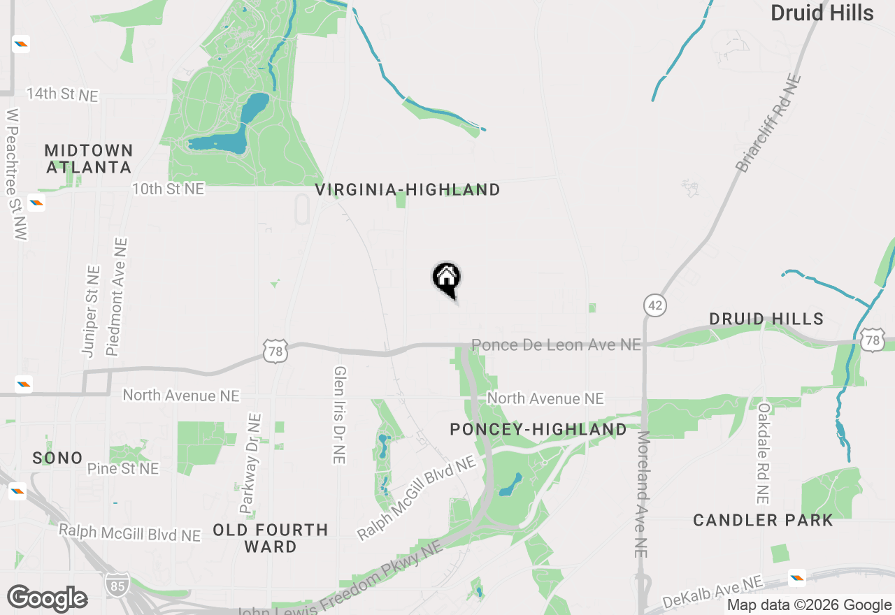 Map of 798 Saint Charles Avenue Ne #6, Atlanta, GA 30306