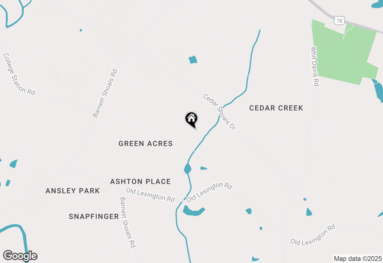 Map of 105 Crestwood Drive, Athens, GA 30605