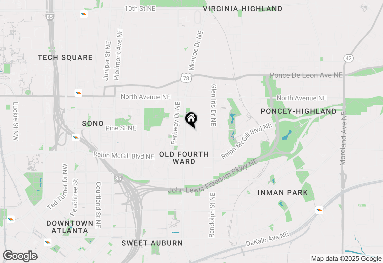 Map of 497 Rankin Street, Atlanta, GA 30308