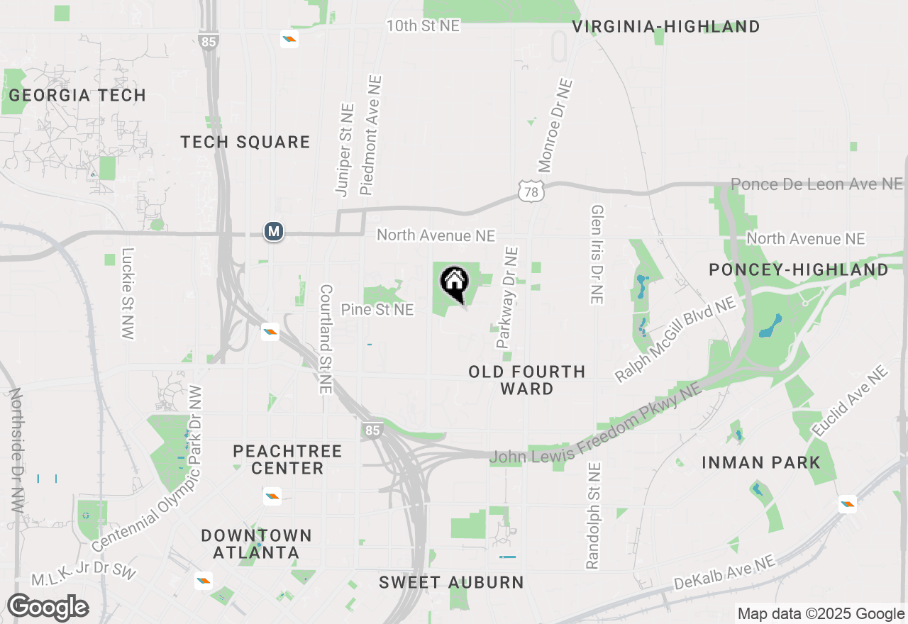 Map of 337 Pine Street Ne #B, Atlanta, GA 30308