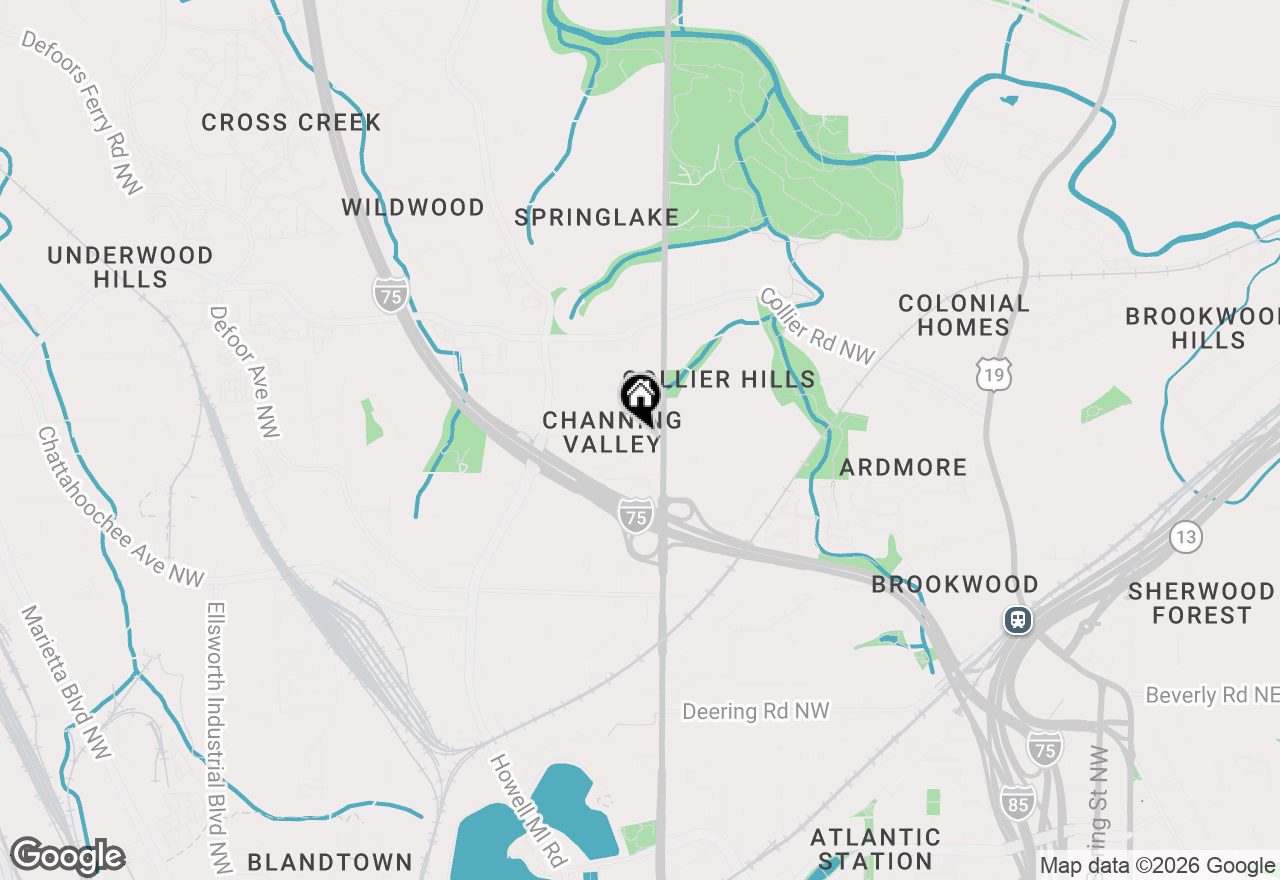 Map of 625 Channing Drive Nw, Atlanta, GA 30318