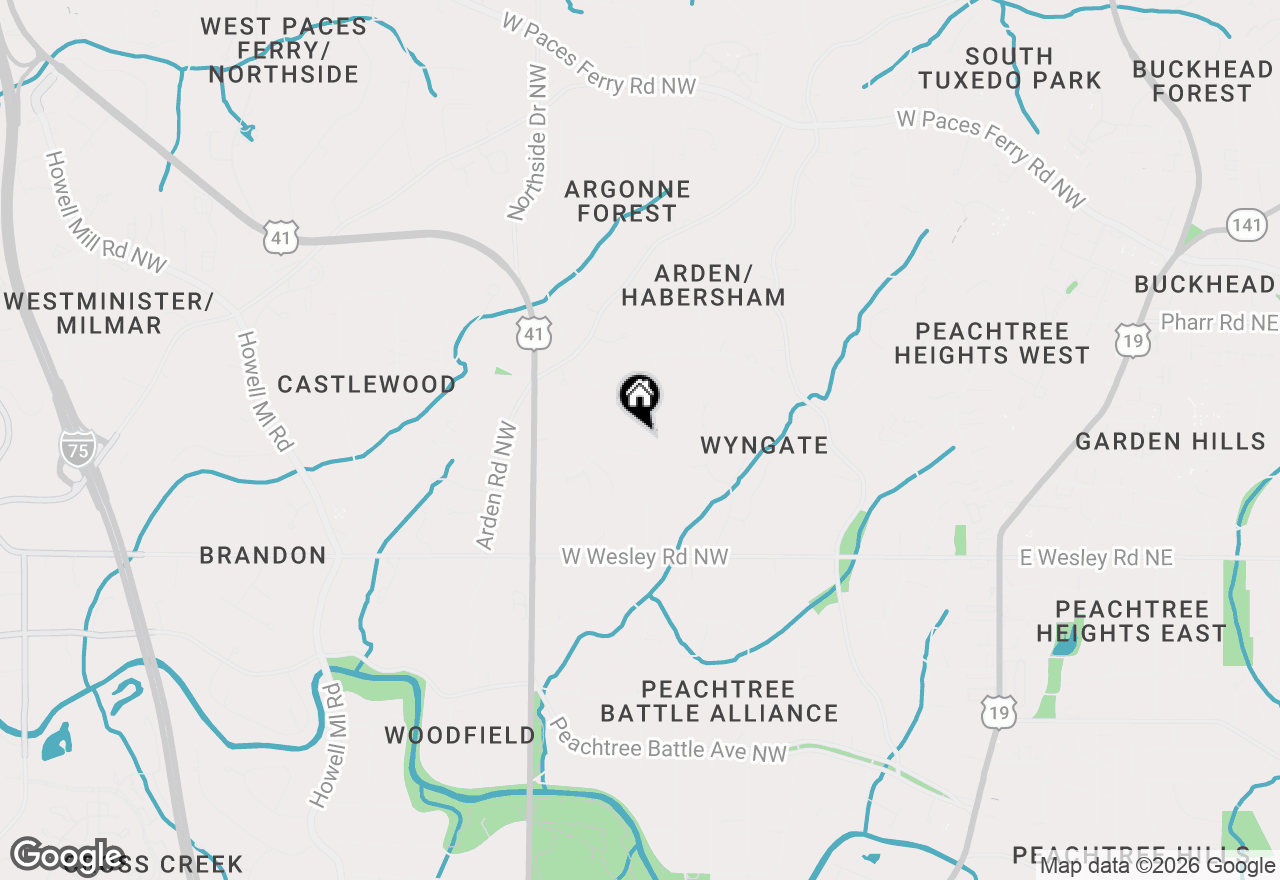 Map of 2860 Normandy Drive Nw, Atlanta, GA 30305