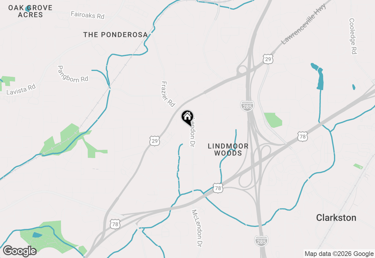 Map of 1360 Mclendon Drive, Decatur, GA 30033