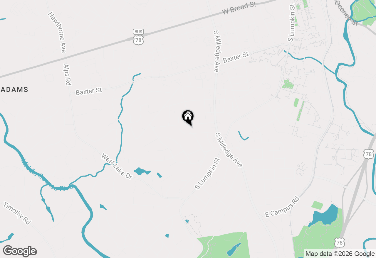 Map of 450 Stanton Way, Athens, GA 30606