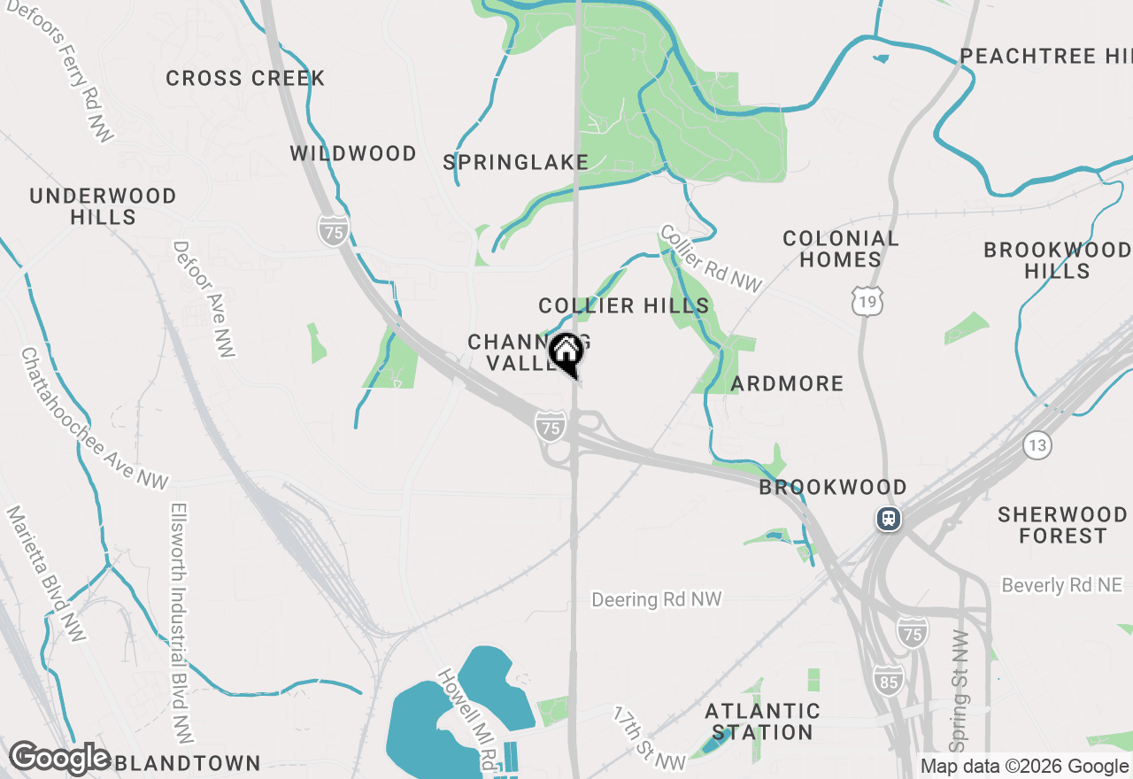 Map of 1821 Fernwood Road Nw, Atlanta, GA 30318