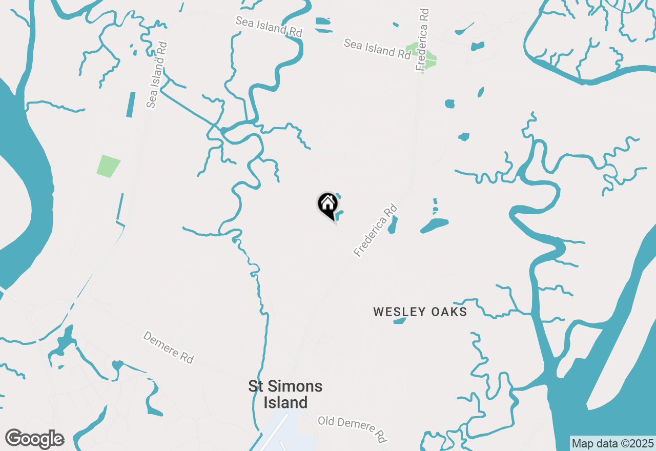 Map of 215 Five Pounds Road, St Simons Island, GA 31522