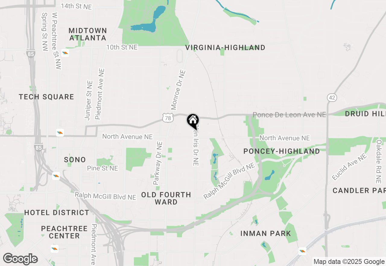 Map of 620 Glen Iris Drive Ne #406, Atlanta, GA 30308