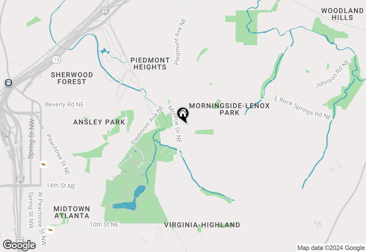 Map of 1445 Monroe Drive Ne #G13, Atlanta, GA 30324