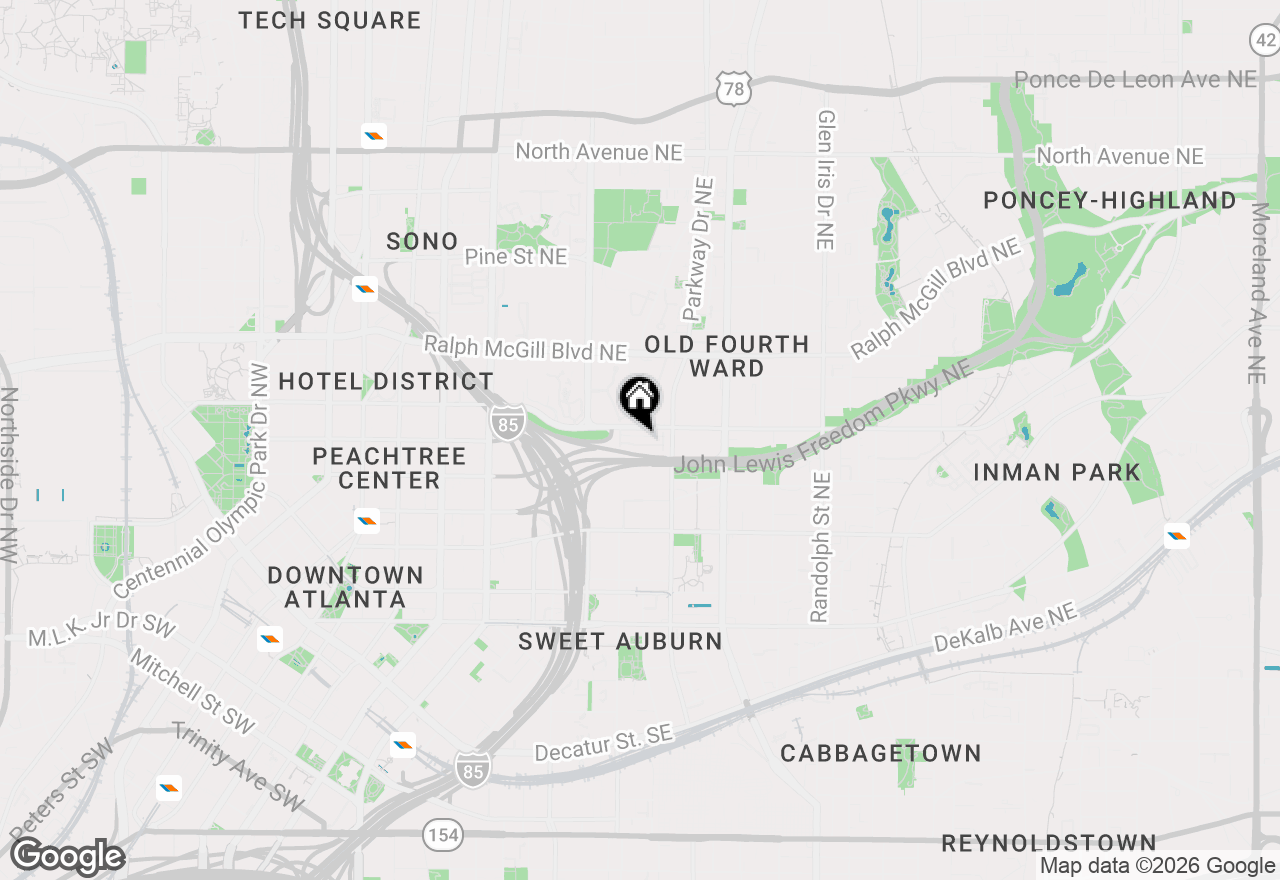 Map of 375 Highland Avenue Ne #602, Atlanta, GA 30312