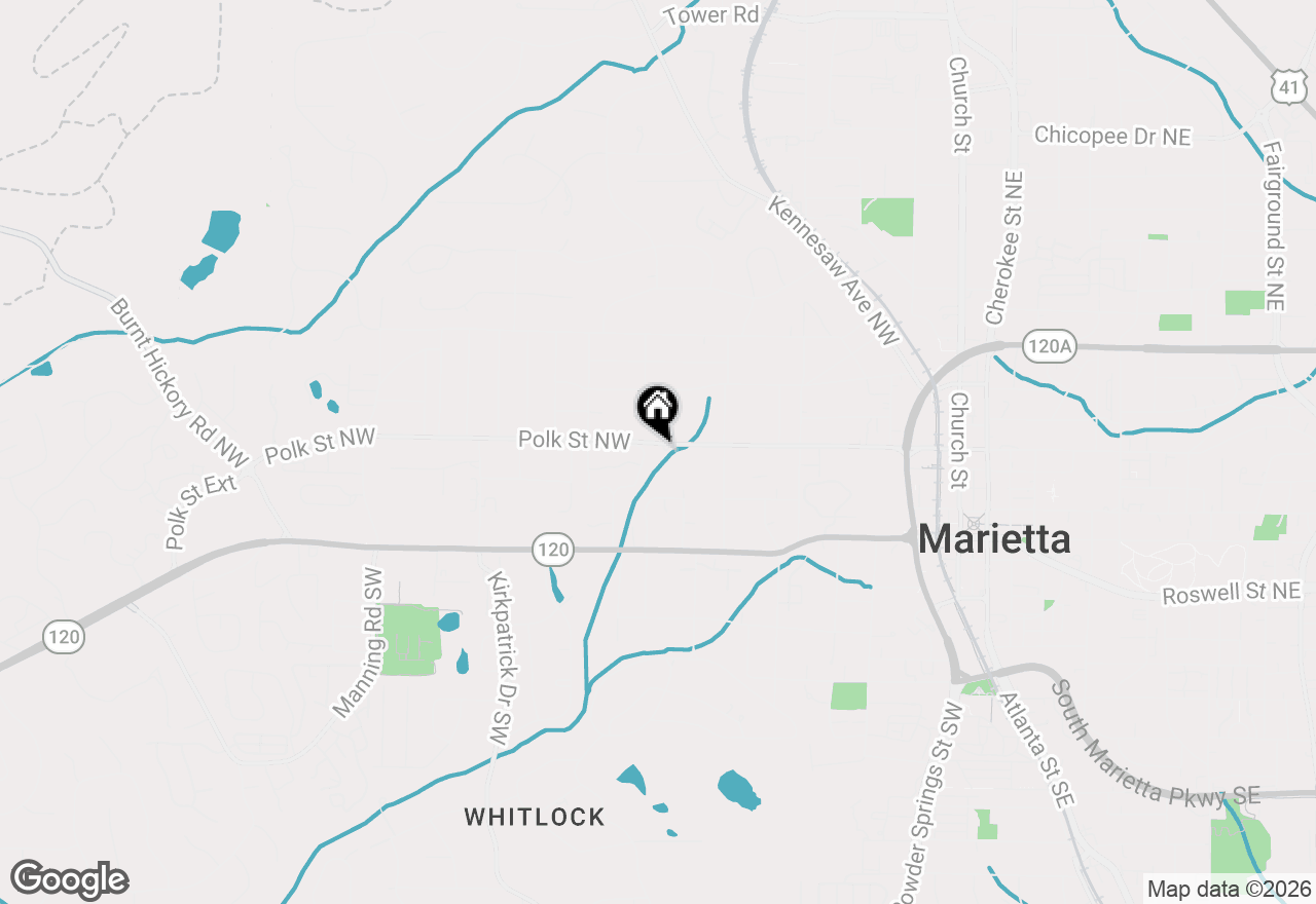 Map of 357 Polk Street Nw, Marietta, GA 30064