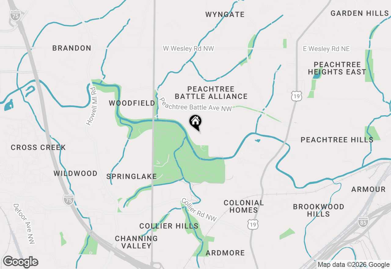 Map of 2312 Montview Drive Nw, Atlanta, GA 30305