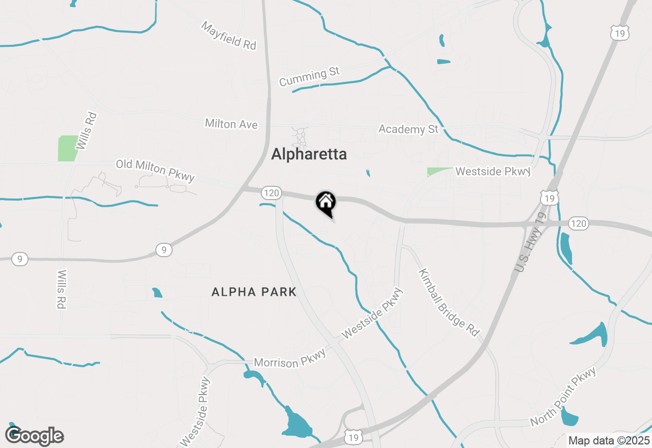 Map of 421 Johnson Court, Alpharetta, GA 30009