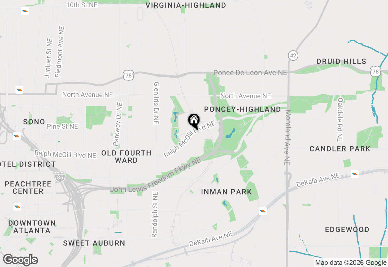 Map of 747 Ralph Mcgill Boulevard Ne #237, Atlanta, GA 30312