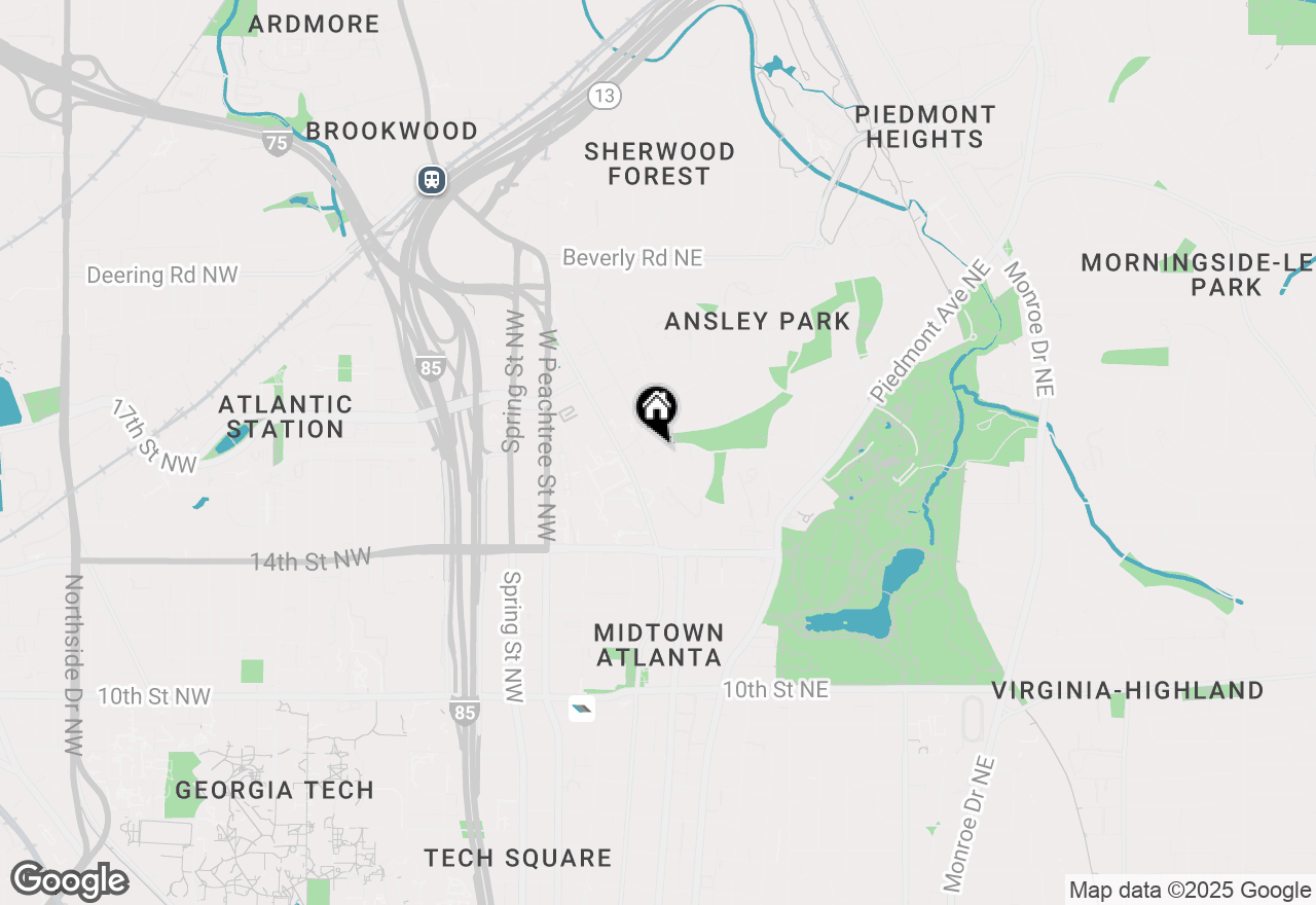 Map of 44 Peachtree Circle Ne, Atlanta, GA 30309