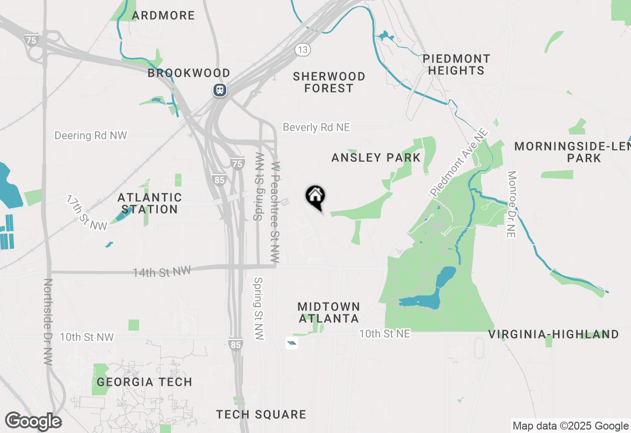 Map of 1301 Peachtree Street Ne #5G, Atlanta, GA 30309