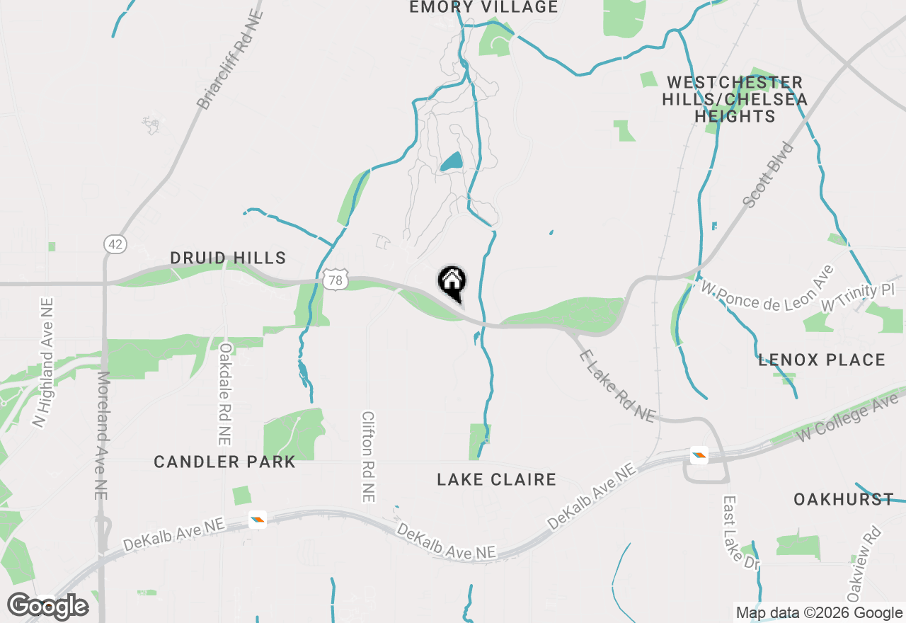 Map of 1234 Oxley Place Nw, Atlanta, GA 30307