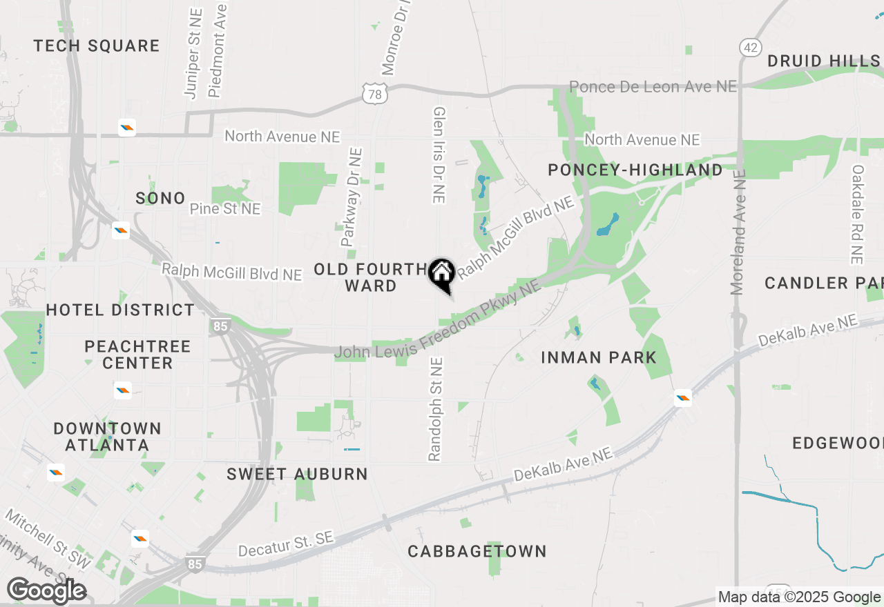 Map of 301 Glen Iris Drive Ne, Atlanta, GA 30312
