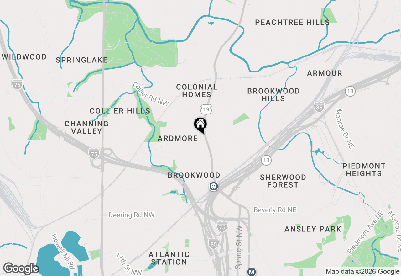 Map of 1820 Peachtree Street Nw #1003, Atlanta, GA 30309