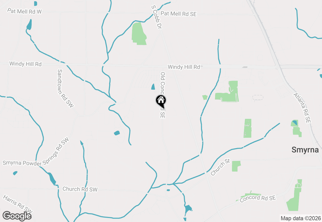 Map of 2670 Old Concord Road Se, Smyrna, GA 30082