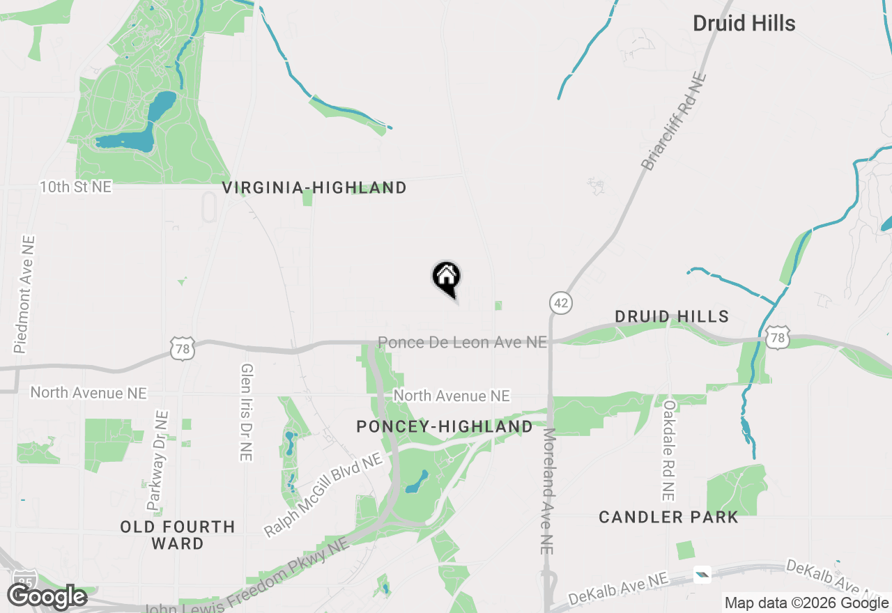 Map of 980 Saint Charles Avenue Ne #4, Atlanta, GA 30306