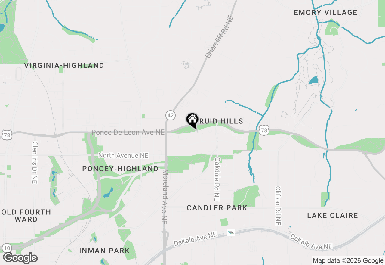 Map of 1200 Ponce De Leon Avenue #B3, Atlanta, GA 30306