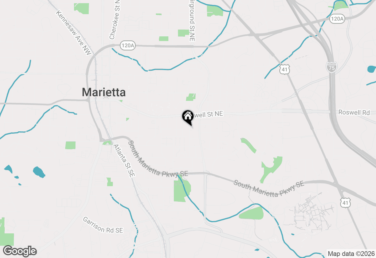 Map of 126 South Avenue Se, Marietta, GA 30060