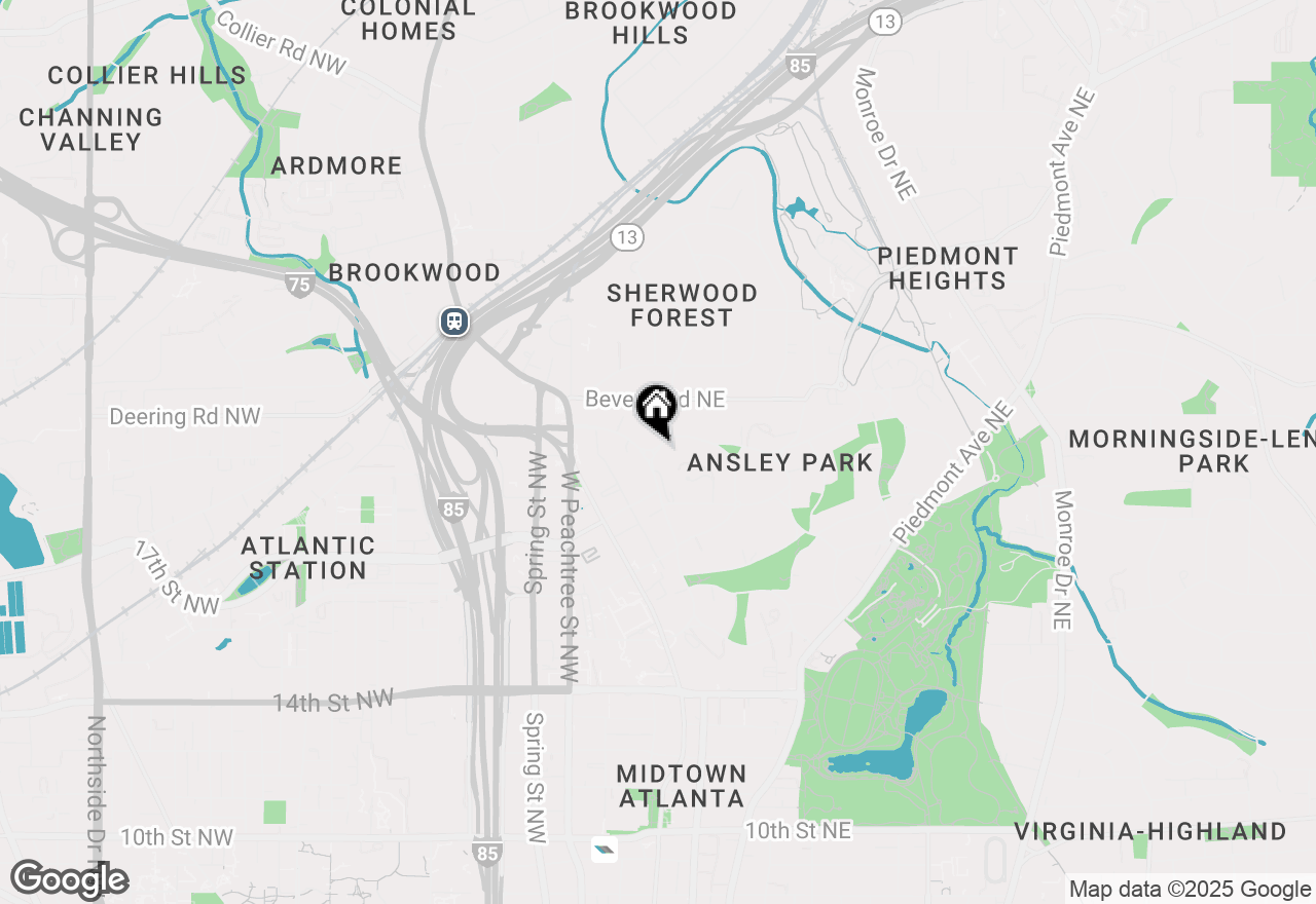 Map of 299 The Prado Ne, Atlanta, GA 30309