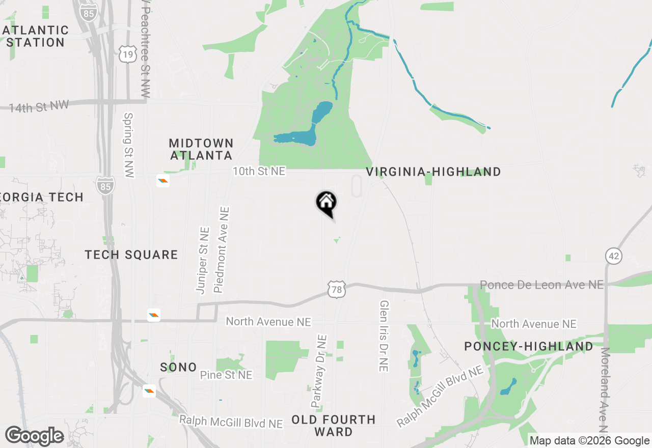 Map of 855 Charles Allen Drive Ne #C, Atlanta, GA 30308