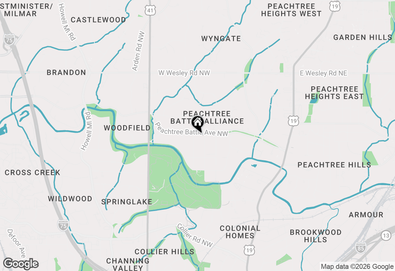 Map of 414 Peachtree Battle Avenue Nw, Atlanta, GA 30305