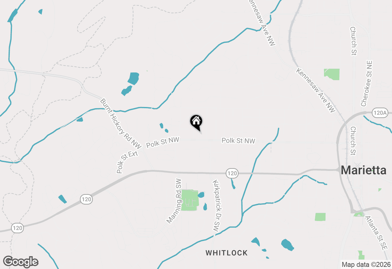 Map of 166 Knollwood Drive Nw, Marietta, GA 30064