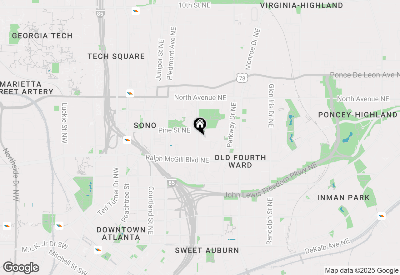 Map of 395 Central Park Place Ne #450, Atlanta, GA 30312