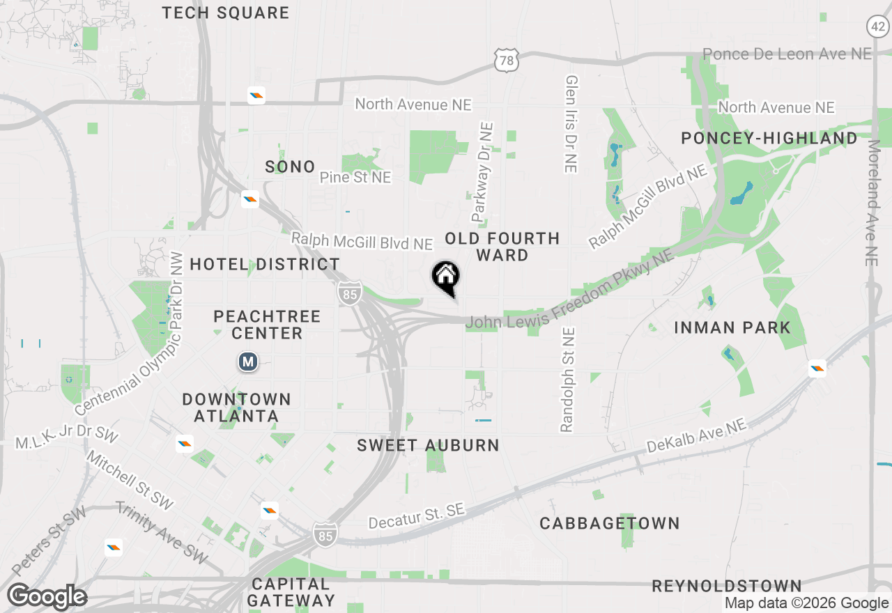 Map of 375 Highland Avenue Ne #602, Atlanta, GA 30312