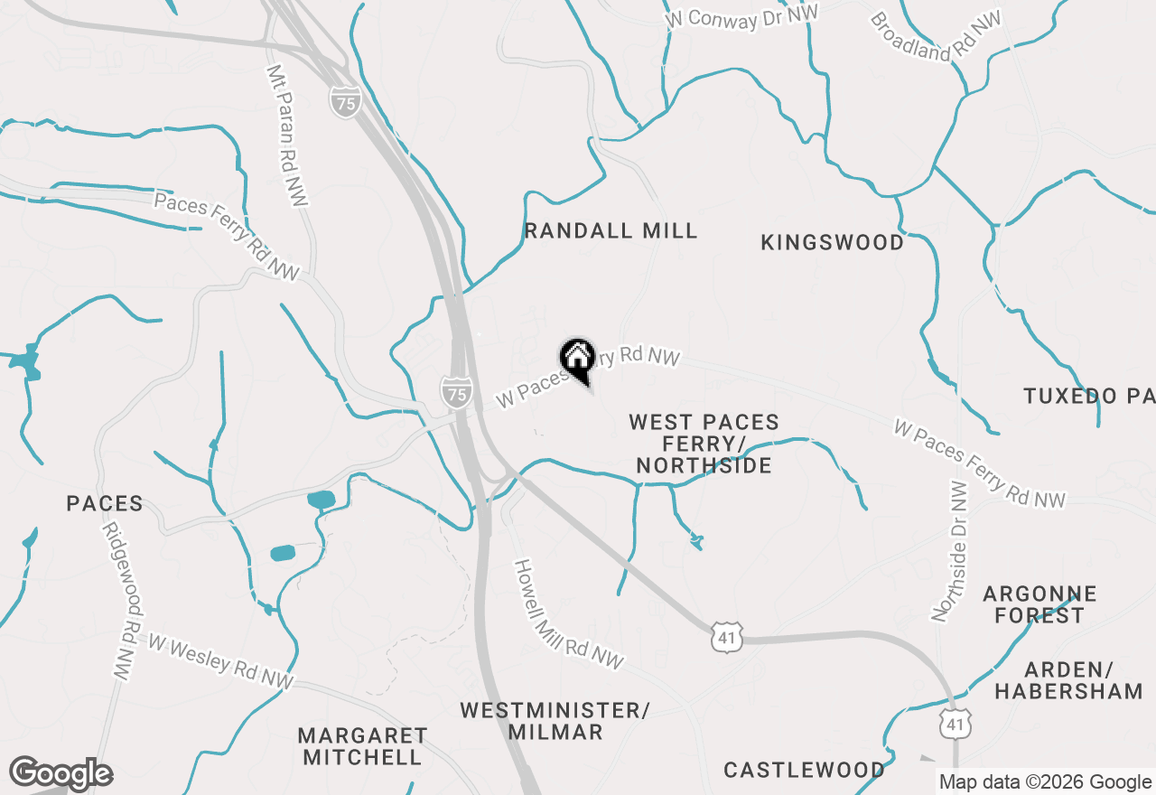Map of 3460 Paces Valley Road Nw, Atlanta, GA 30327