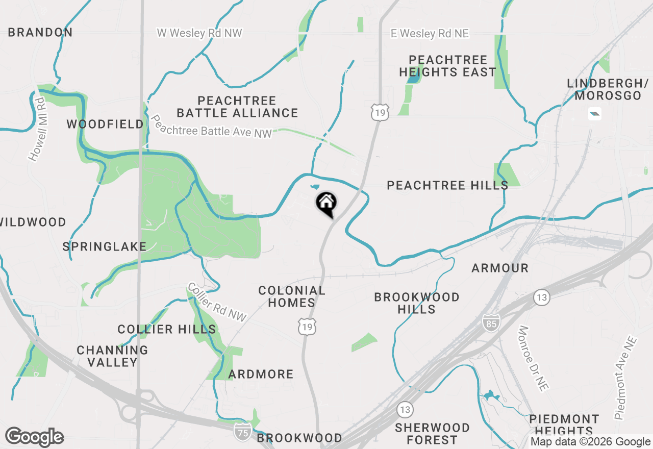 Map of 2222 Peachtree Road Nw #B6, Atlanta, GA 30309