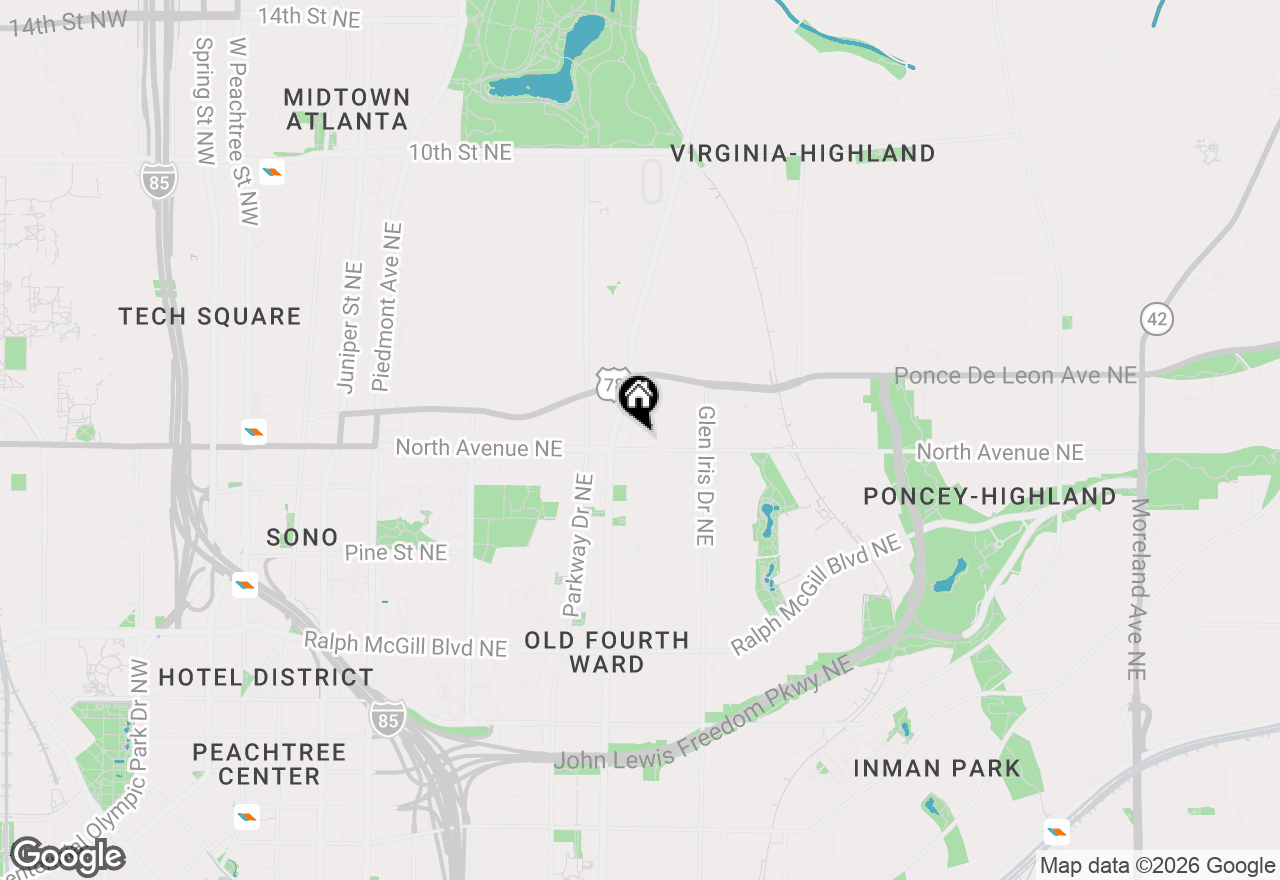 Map of 620 Kennesaw Avenue Ne, Atlanta, GA 30308