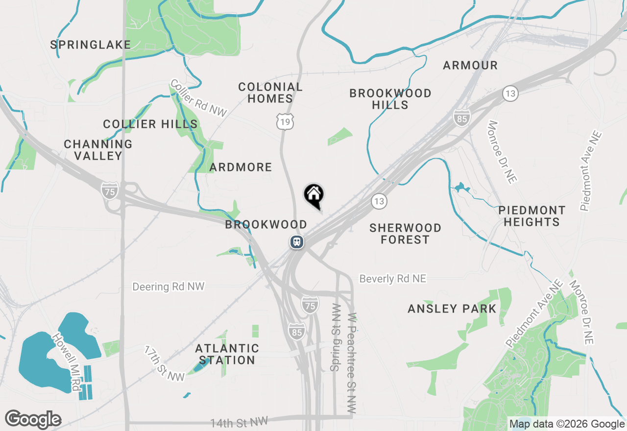 Map of 1735 Peachtree Street Ne #624, Atlanta, GA 30309